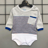 بادی پسرانه پنبه طرح تیشرت جیبدار