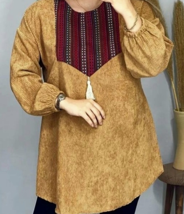 شومیز مانتویی کبریتی سنتی سایز فری