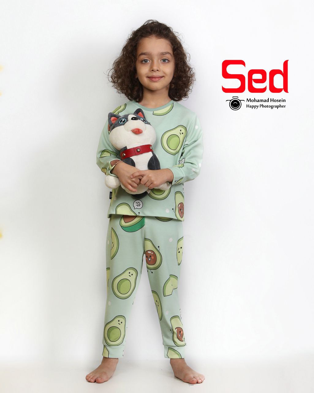 بلوز و شلوار پنبه تمام چاپ طرح آووکادو