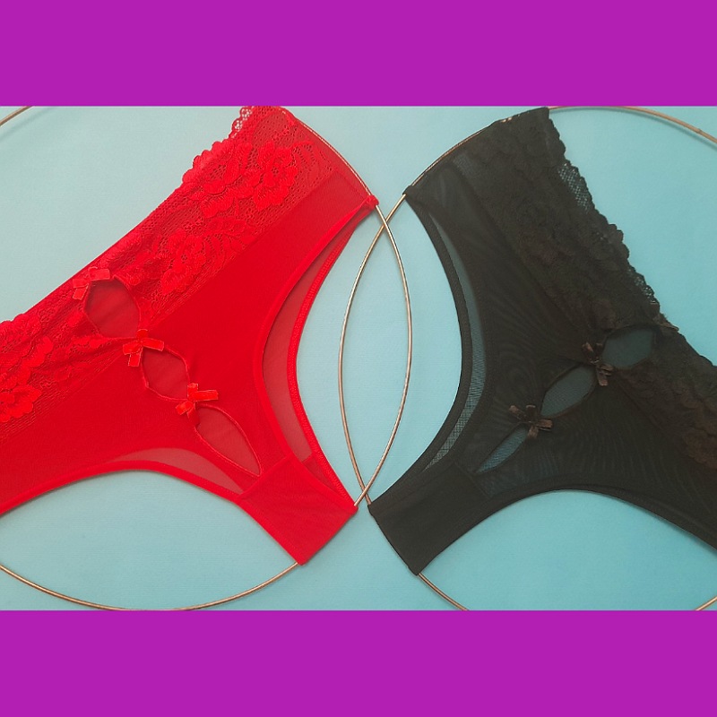 شورت فانتزی دانتل تور پشت پاپیونی سایز فری مناسب سایز ۳۸ تا ۴۶