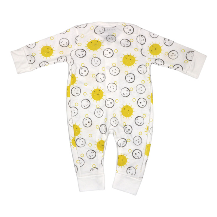 سرهمی نوزادی پنبه طرح خورشید و ماه مناسب 3 ماه تا 24 ماه رنگ سفید