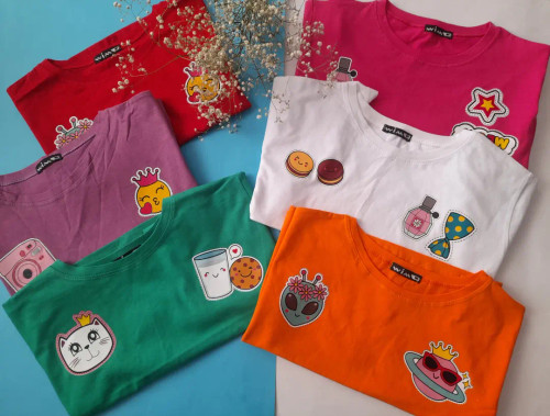 کراپ دخترانه جنس نخ پنبه سایز فری مناسب سایز ۳۸ تا ۴۶