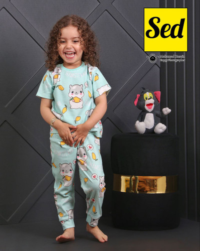 خرید ست لباس راحتی بچگونه جنس پنبه چاپ سنجاب کوچولو سایزبندی موجود 45 مناسب 3 تا 4 سالگی