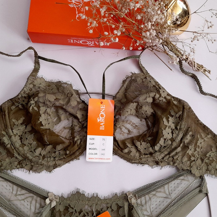 ست سوتین شورت برند بارونه سایز ۷۵ ۸۵۹۰ جنس دانتل حریر فنردار سفارش اروپا