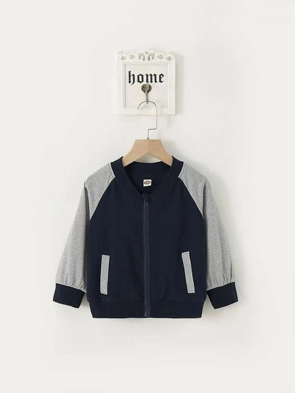 خرید بامبر جاکت پنبه پسرانه طرح لباس فرم بیسبالی سایز 40 تا 60 مناسب سن 2 الی 7 سال