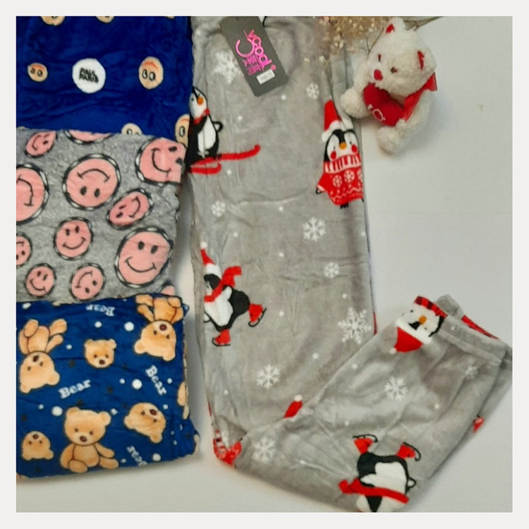 شلوار مخمل سایز فری آدم برفی