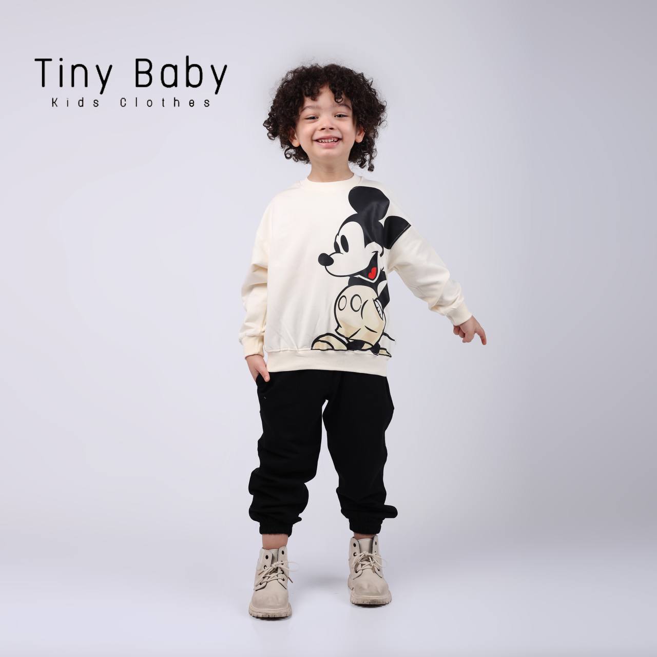 خرید ست دورس میکی موس جنس دورس پنبه اعلا داخل لاینر دار سایز 40 و 45 مناسب 2 الی 4 سالگی