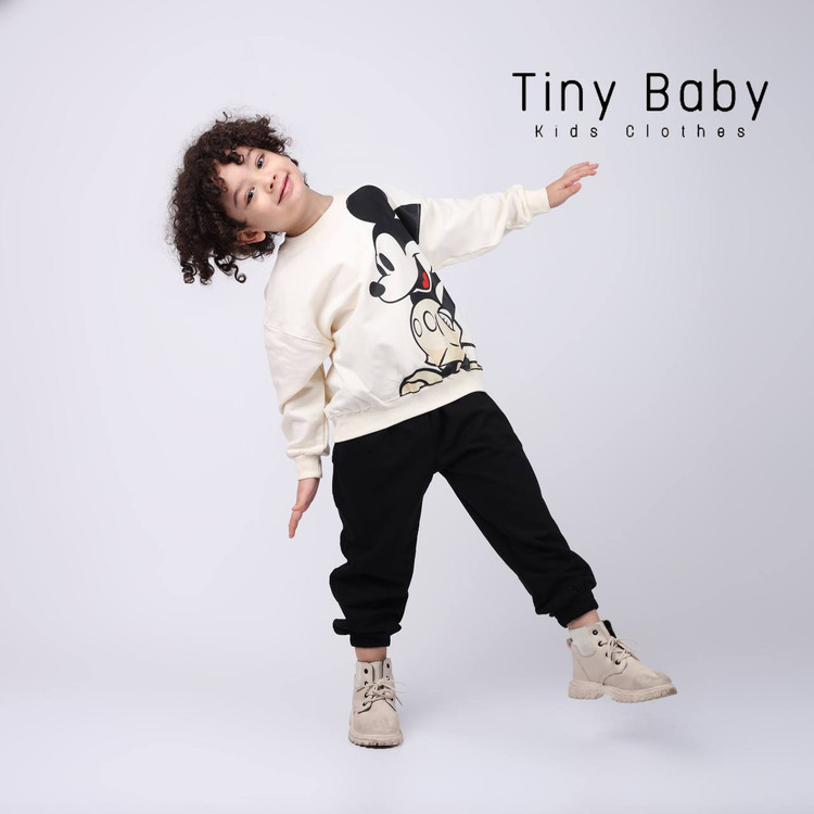 خرید ست دورس میکی موس جنس دورس پنبه اعلا داخل لاینر دار سایز 40 و 45 مناسب 2 الی 4 سالگی