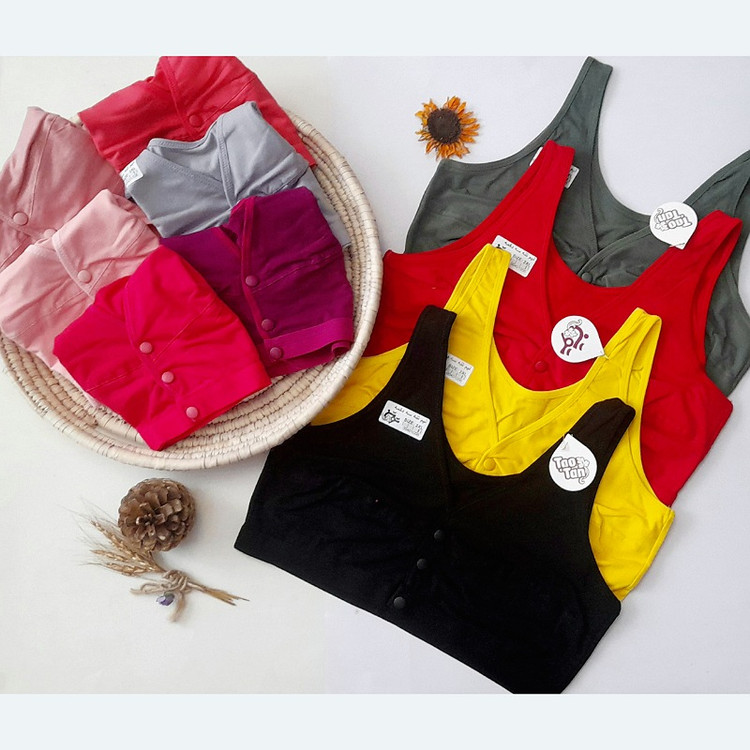 نیم تنه توتن نخ پنبه جلو دکمه دار در رنگبندی متنوع سایز دو ایکس لارج مناسب تا سایز۷۵ و ۸۰