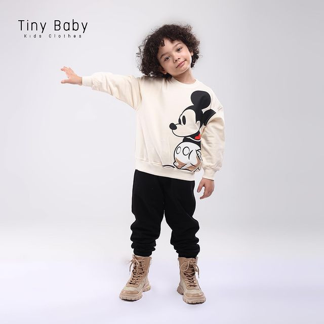 خرید ست دورس میکی موس جنس دورس پنبه اعلا داخل لاینر دار سایز 40 و 45 مناسب 2 الی 4 سالگی