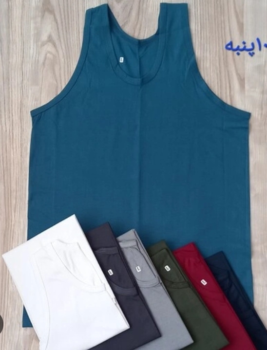 خرید زیرپوش رکابی مردانه بیژن - رنگی، نخی و پنبهای | سایز XL و XXL