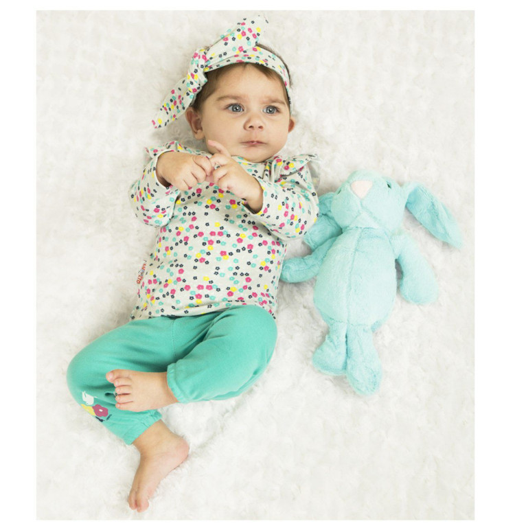 بلوز و شلوار دخترانه پنبه طرح پرستو سایز 0 تا 3 مناسب سایز نوزاد تا یکسال رنگبندی مطابق تصویر