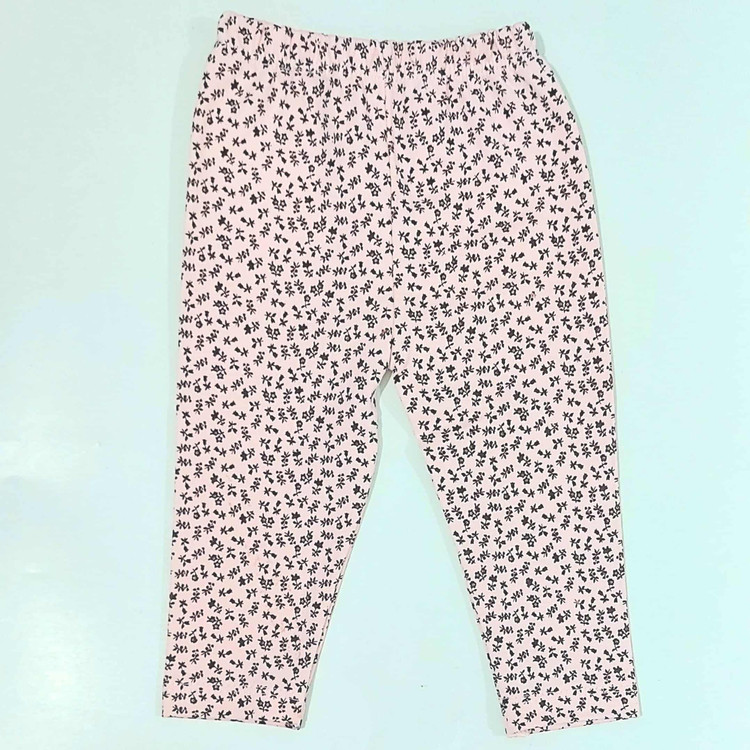 شلوار پنبه دخترانه طرح صورتی سایزبندی 1 تا 4 مناسب نوزاد تا 18 ماهگی رنگ مطابق تصویر