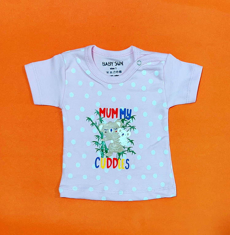 سرویس تکه باز پنبه دخترانه طرح کوالا سایز 1تا 4 مناسب نوزاد تا 18ماه رنگبندی مطابق تصویر