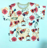 تیشرت و شلوارک راحتی پنبه طرح قلب و پرنده سایزبندی 35 تا 55 مناسب 1 تا 7 سال رنگبندی ندارد