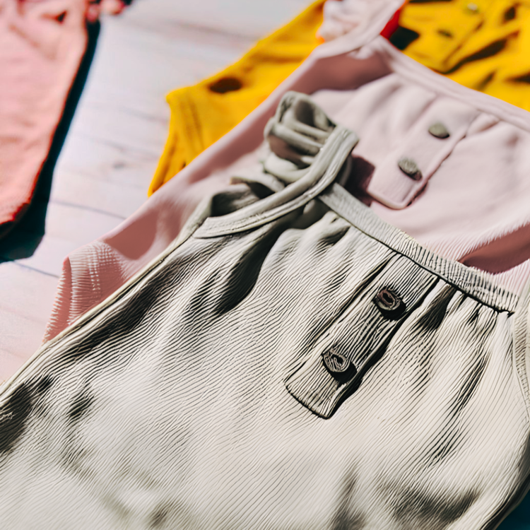 بادی و شورت دخترانه بیسکوییتی سایزبندی 1-3 مناسب نوزاد تا یکسال رنگبندی گلبهی،طوسی و خردلی