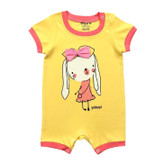 رامپر پنبه سایز بزرگ چاپ عروسک سایزبندی 6 و 7 مناسب سنین 2 تا 4 سالگی رنگبندی فقط رنگ زرد