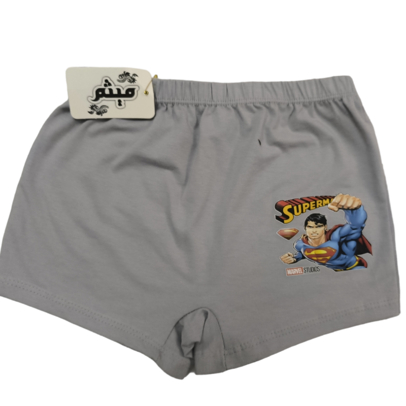 شورت پادارپسرانه سایز ایکس لارج جنس نخ پنبه طوسی