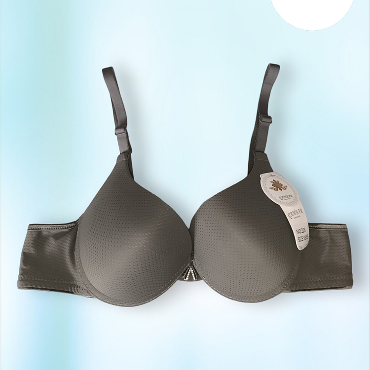 سوتین اسفنجی سوزنی مدل ماساژوری طوسی