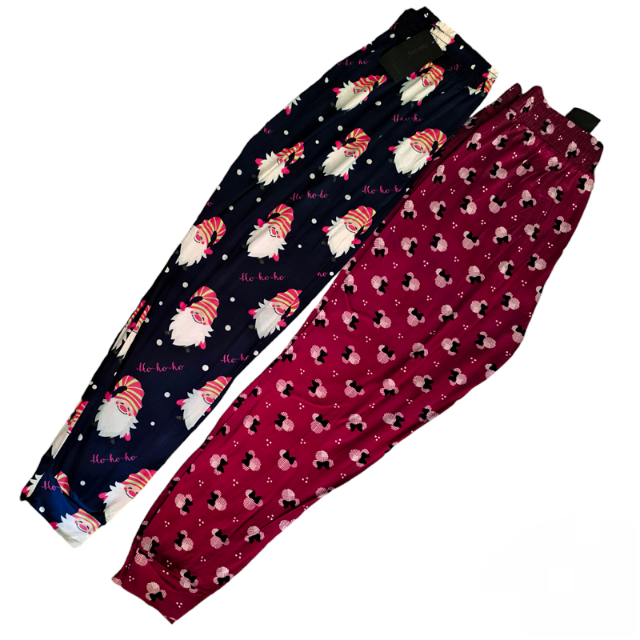 شلوارگیاهی زنانه زرشکی میکی و سورمه ای بابا نوءل