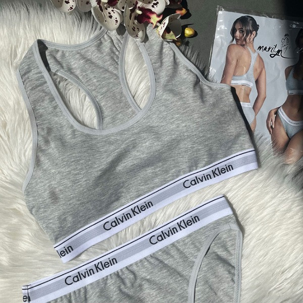 ست نیم تنه شورت celvin Klein طوسی