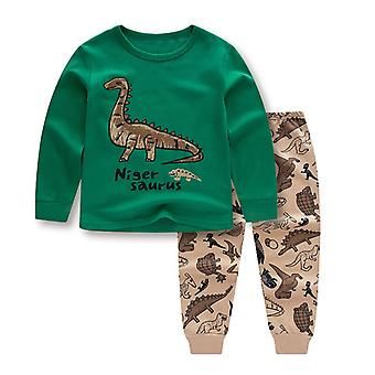 خرید لباس بچگانه لاینردار پنبه طرح دایناسور سایزبندی 90 الی 130 مناسب سنین 1 تا 6 سال