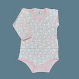 خرید لباس نوزادی تکه باز دخترانه طرح شکوفه جنس پارچه پنبه مناسب نوزادان 3 تا 12 ماهگی