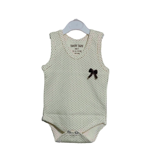 سرویس تکه باز پنبه دخترانه طرح پاپیون سایز 1 تا 4 مناسب نوزاد تا 18ماه رنگبندی مانند تصویر