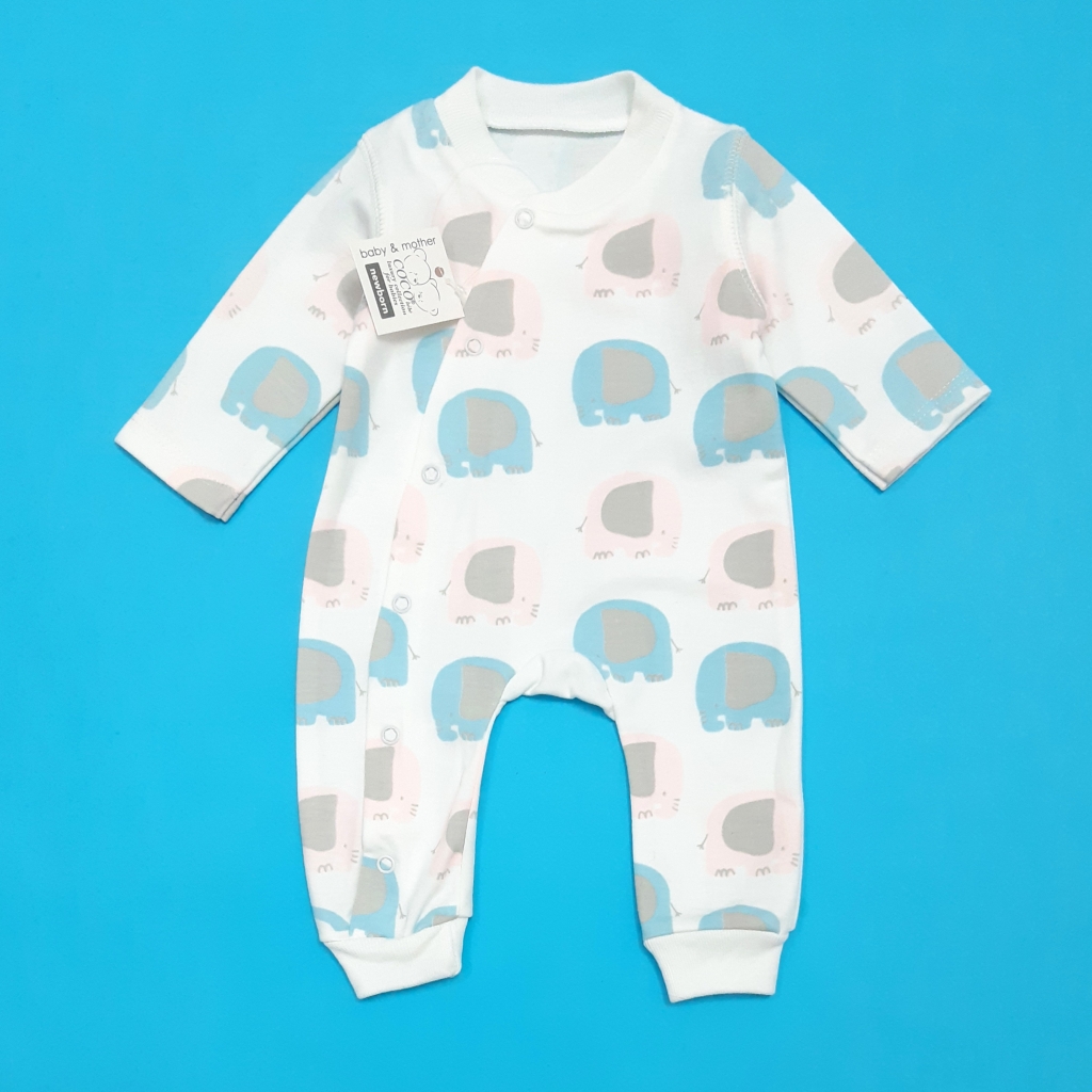 خرید سرهمی پنبه وارداتی چاپ فیل مناسب نوزاد 3 تا 9 ماه با بهترین قیمت از پوشاک بی بی ست
