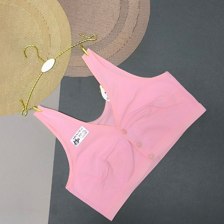 نیم تنه جلو دکمه صورتی