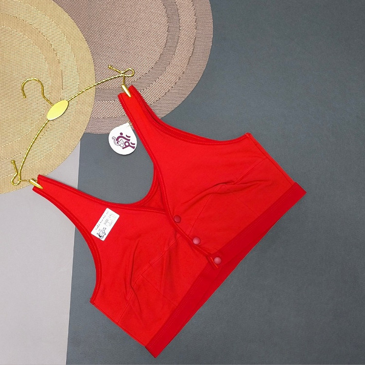 نیم تنه جلو دکمه قرمز