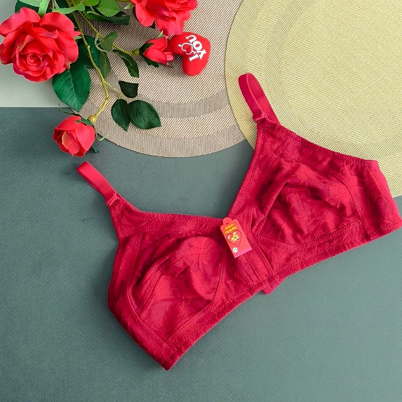 سوتین دانتل کامل زیرنخ زرشکی