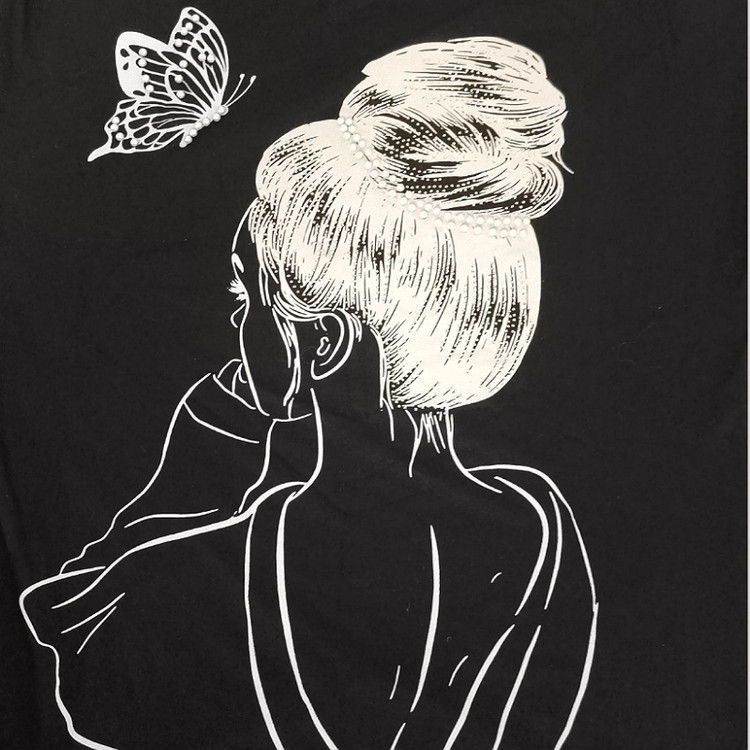 تیشرت زنانه نخی ویسکوزمشکی