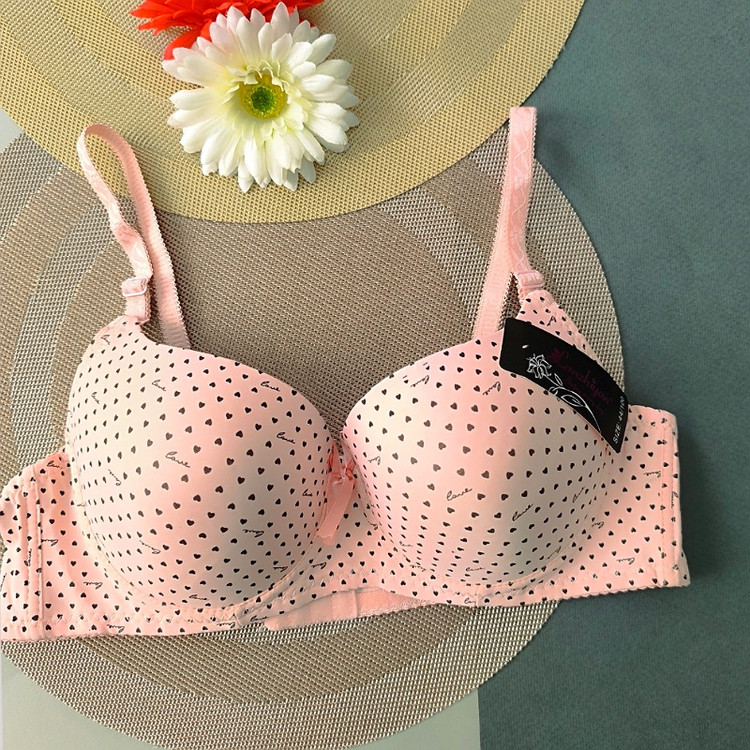 سوتین اسفنجی فنردارصورتی