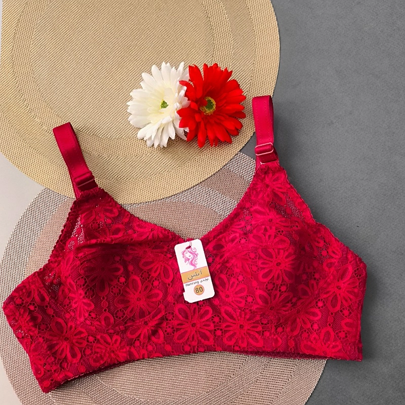 سوتین دانتل زیر نخ زرشکی