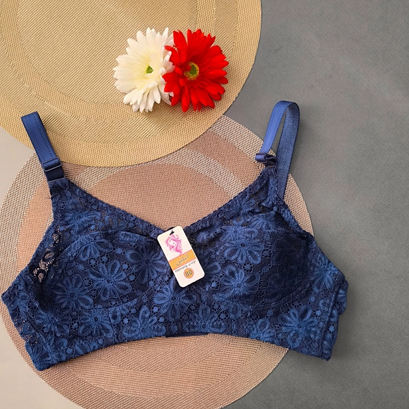 سوتین دانتل زیر نخ سورمه ای