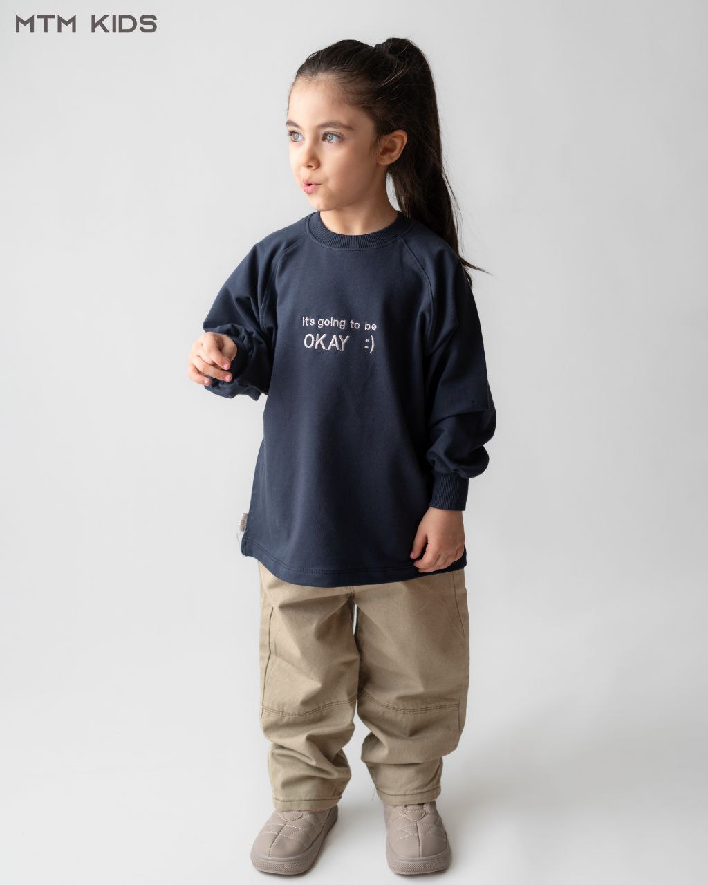 خرید ست عیدانه دورس و شلوار کتان طرح OK، لباس شیک و مجلسی برای پسران و دختران 2 تا 5 ساله