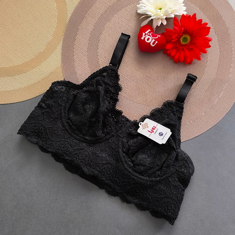 سوتین دانتل زیرنخ مشکی