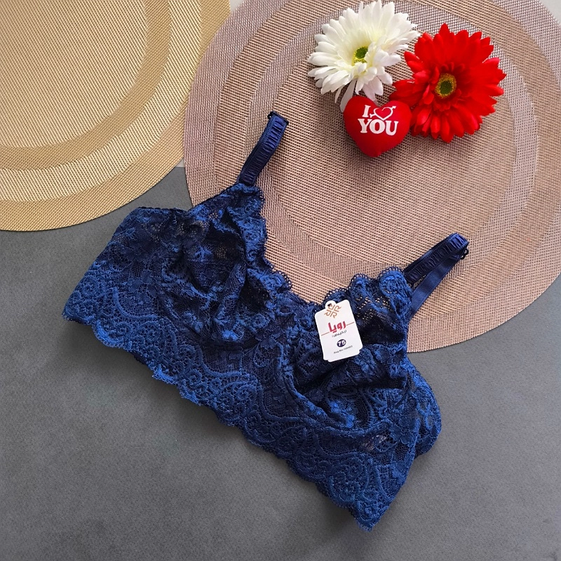 سوتین دانتل زیرنخ سورمه ای