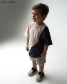 تیشرت و شلوارک بچگانه نایکی جنس تیشرت پنبه و شلوارک کتان جیبدار رنگبندی شاد سایز 40 تا 55