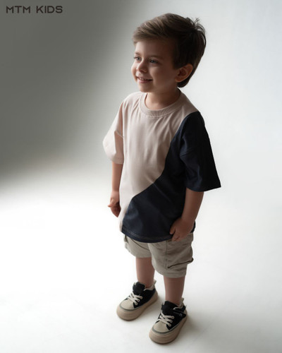 تیشرت و شلوارک بچگانه نایکی جنس تیشرت پنبه و شلوارک کتان جیبدار رنگبندی شاد سایز 40 تا 55