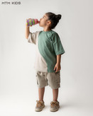 تیشرت و شلوارک بچگانه نایکی جنس تیشرت پنبه و شلوارک کتان جیبدار رنگبندی شاد سایز 40 تا 55