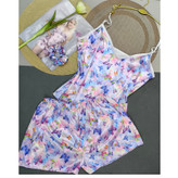 ست لباس خواب نیم تنه شورتک یاسی پروانه