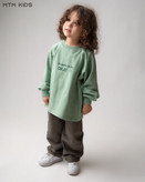 خرید ست عیدانه دورس و شلوار کتان طرح OK، لباس شیک و مجلسی برای پسران و دختران 2 تا 5 ساله