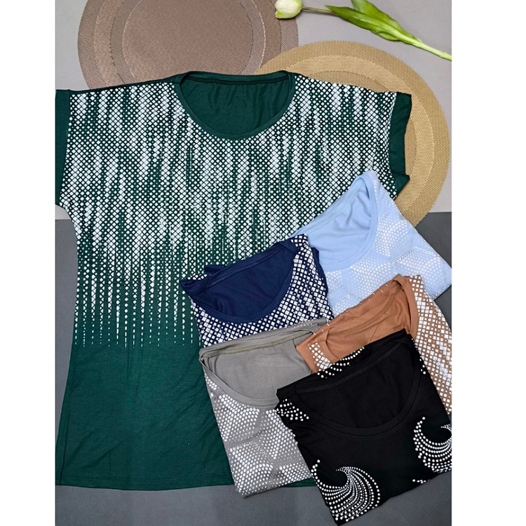 تیشرت ویسکوز نگینی سایز 38 تا 46