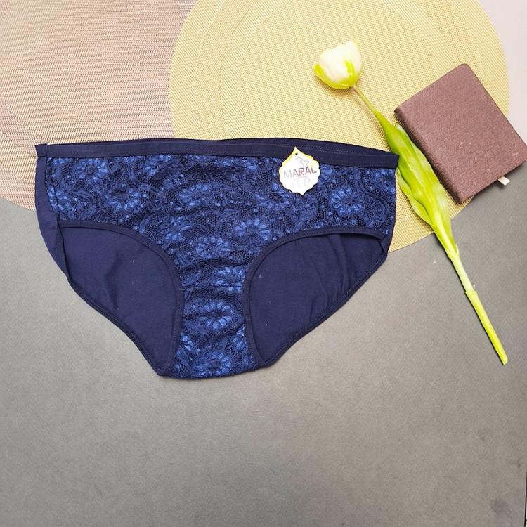 شورت دانتل بابونه پشت نخ سورمه ای