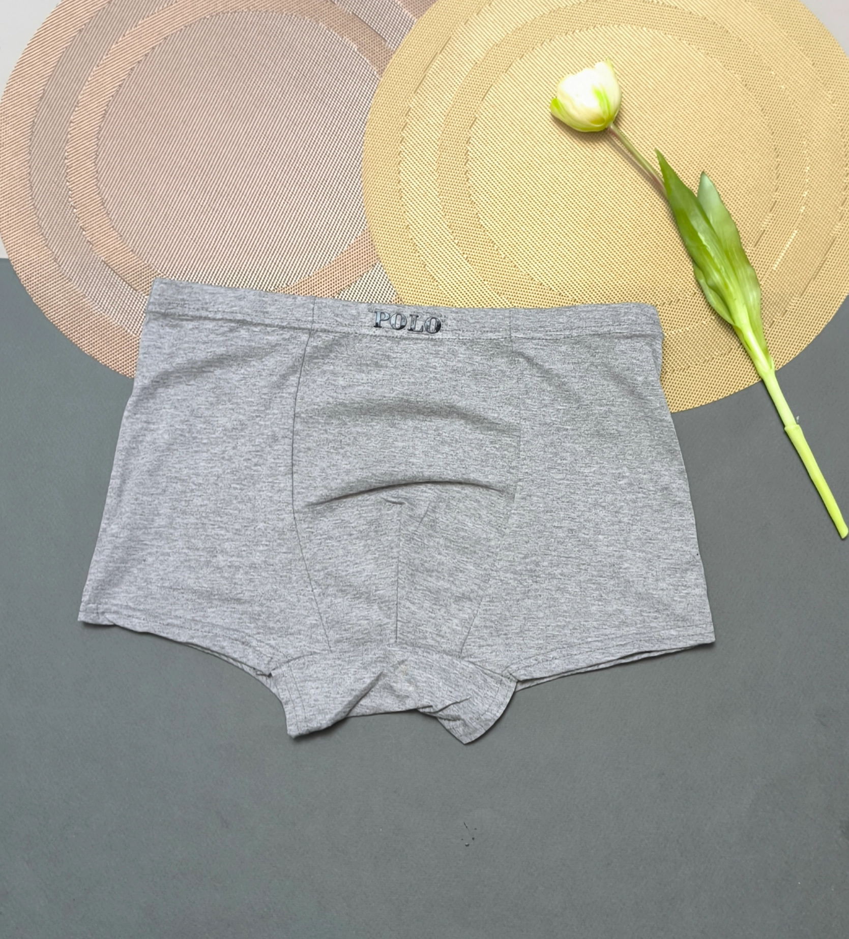 شورت ملانژ پادار طوسی