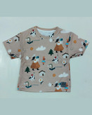 خرید تیشرت و شلوارک پنبه راحتی بچگونه طرح طبیعت سایزبندی 35 تا 60 مناسب برای 1 الی 8 سالگی