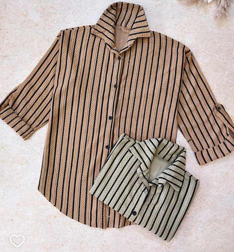 شومیز راه راه مراکشی سایز فری