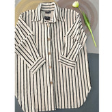 شومیز راه راه مراکشی سایز سفید